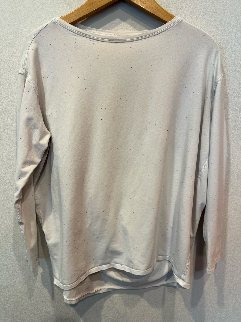 lululemon athletica Back in Action Long Sleeve Top in Light Cream with Speckle